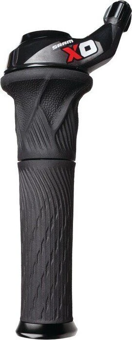 Sram X.0 Grip Shift Drehgriff Schwarz-rot, Vorne, 2-fach Inkl. Lock-On Griff 2 Sram X.0 Grip Shift Drehgriff Schwarz-rot, Vorne, 2-fach Inkl. Lock-On Griff – Bild 2