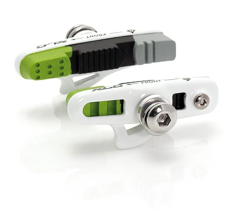 XLC Cartridge Road Bremsschuhe BS-R05 4er Set, 55mm, Weiß, Pad 3-farbig 1 XLC Cartridge Road Bremsschuhe BS-R05 4er Set, 55mm, Weiß, Pad 3-farbig