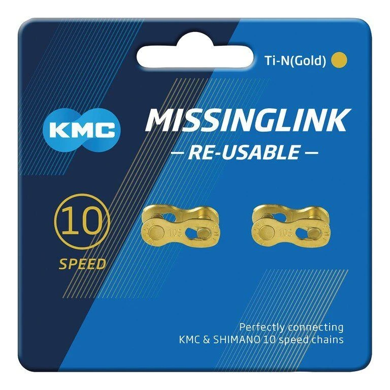 Missinglink KMC 10R Ti-N Gold 2 Stück, F. Ketten 5,88mm, Gold, 10-fach 1 Missinglink KMC 10R Ti-N Gold 2 Stück, F. Ketten 5,88mm, Gold, 10-fach