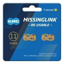 Missinglink KMC 11R Ti-N Gold 2 Stück F. Ketten 5,65mm,11-f.,re-usable
