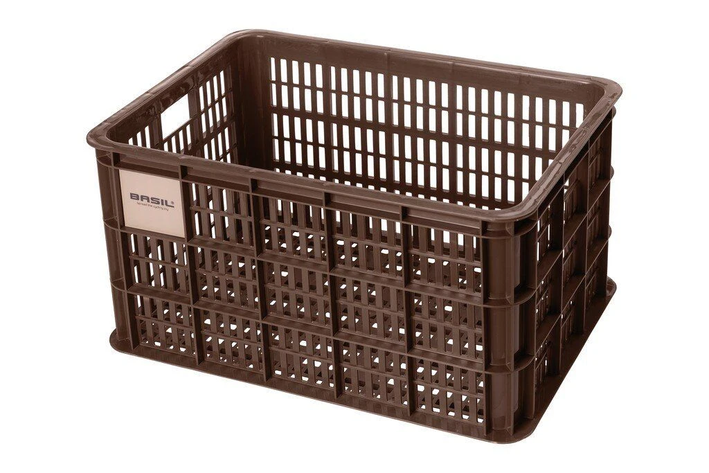 Basil Fahrradkasten Crate L 49,8x39x26,5cm, Braun, 40ltr, Kunststoff 1 Basil Fahrradkasten Crate L 49,8x39x26,5cm, Braun, 40ltr, Kunststoff