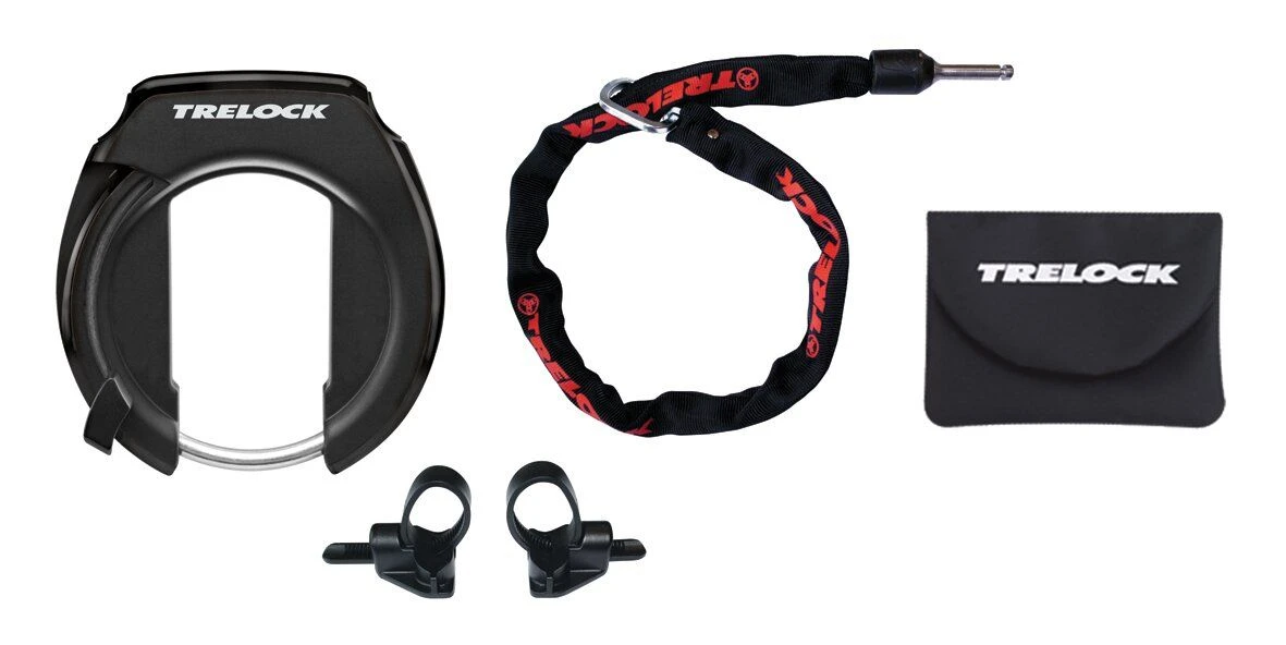 Trelock Rahmenschloss Set RS 351 P-O-C AZ + ZR 355 100/6 Mit Tasche 1 Trelock Rahmenschloss Set RS 351 P-O-C AZ + ZR 355 100/6 Mit Tasche