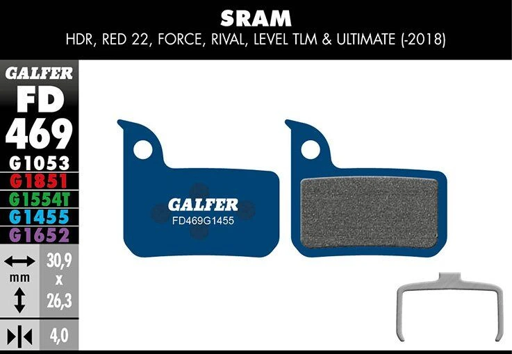 Galfer Bremsbelag Road, Sram – HRD, Red 22, Force, Rival, Level TLM & Ultimate 2 Galfer Bremsbelag Road, Sram – HRD, Red 22, Force, Rival, Level TLM & Ultimate – Bild 2
